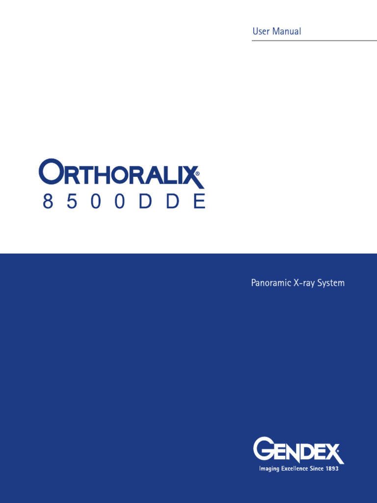 Gendex Orthoralix 8500 User Manual | PDF | X Ray | Radiation Protection