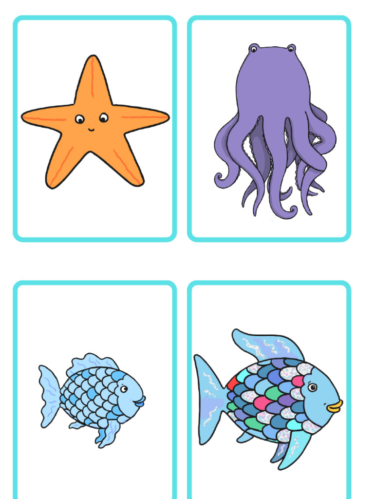 Flashcards Rainbow Fish | PDF