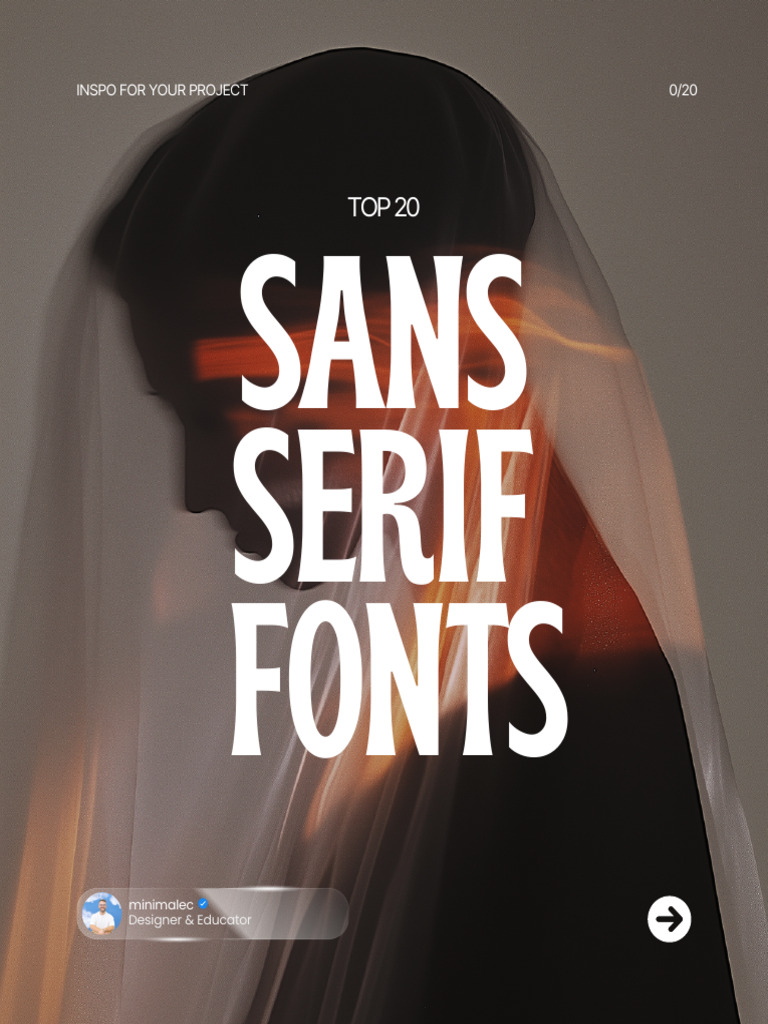 Top 20 Sans Serif Fonts for Design | PDF | Sans Serif | Typefaces