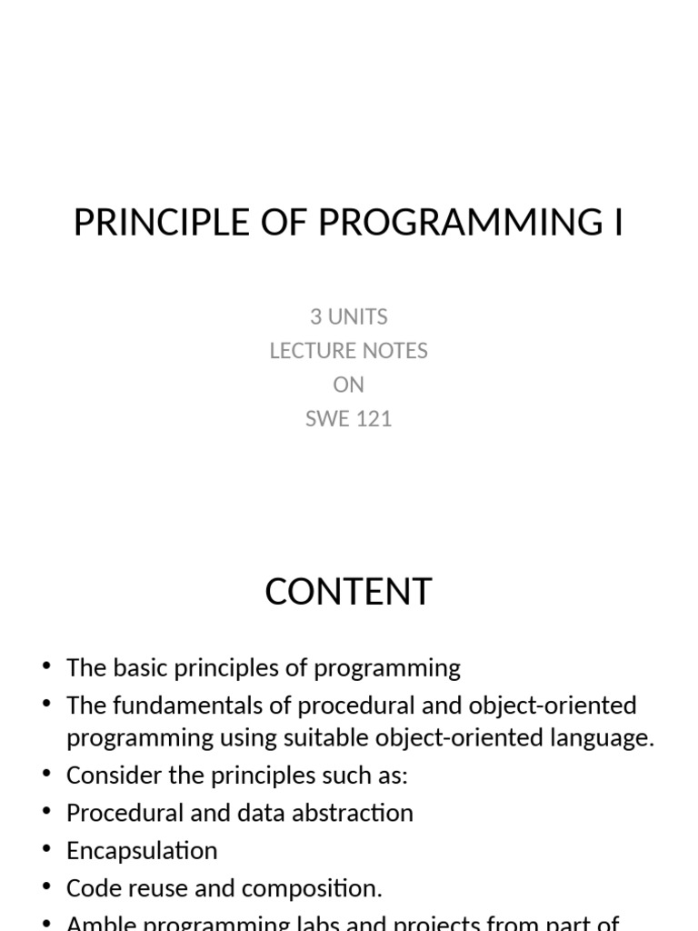 Programming Principles and Paradigms | PDF | Scheme (Programming ...