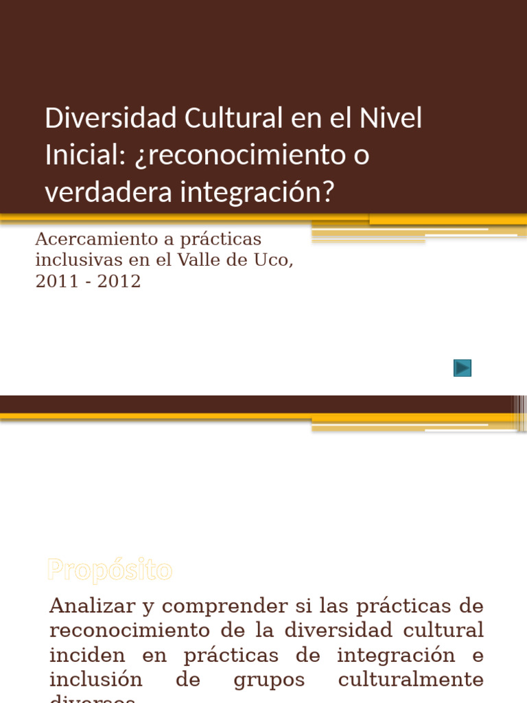 Diversidad Cultural en Educación Inicial | PDF | Educación de la ...