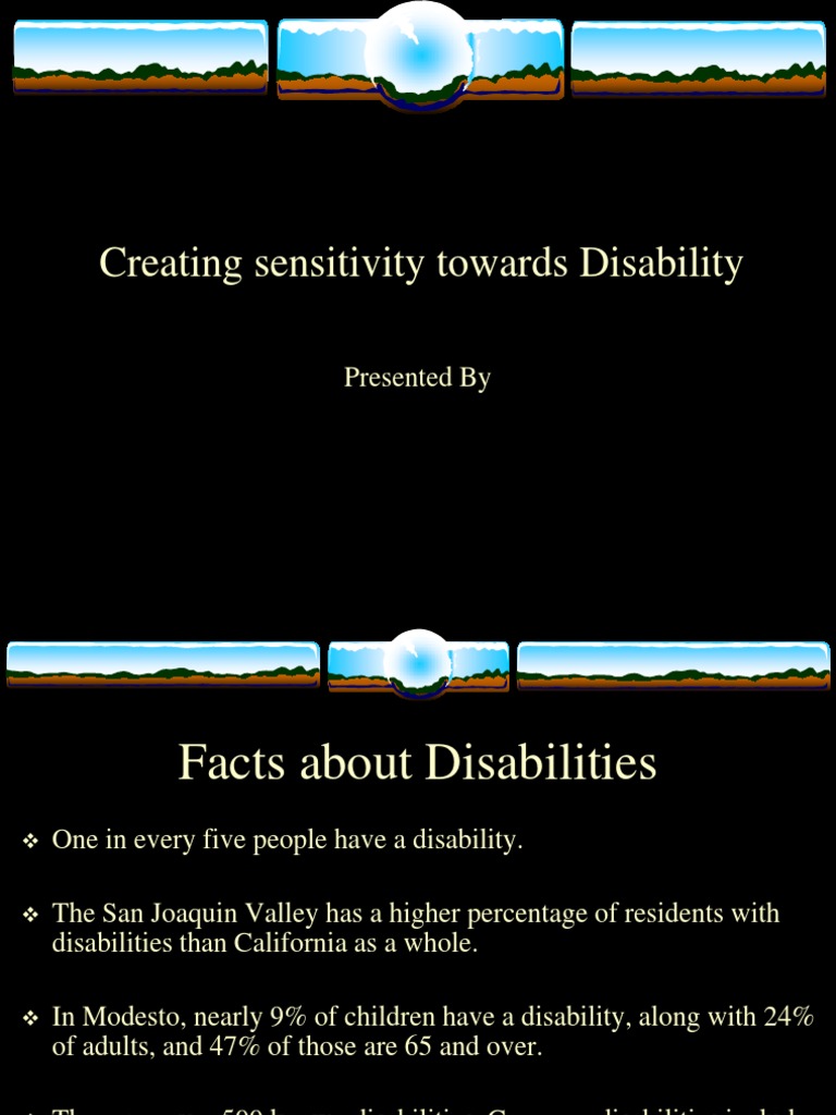 Disability Awareness Sensitivity | PDF | Visual Impairment | Disability