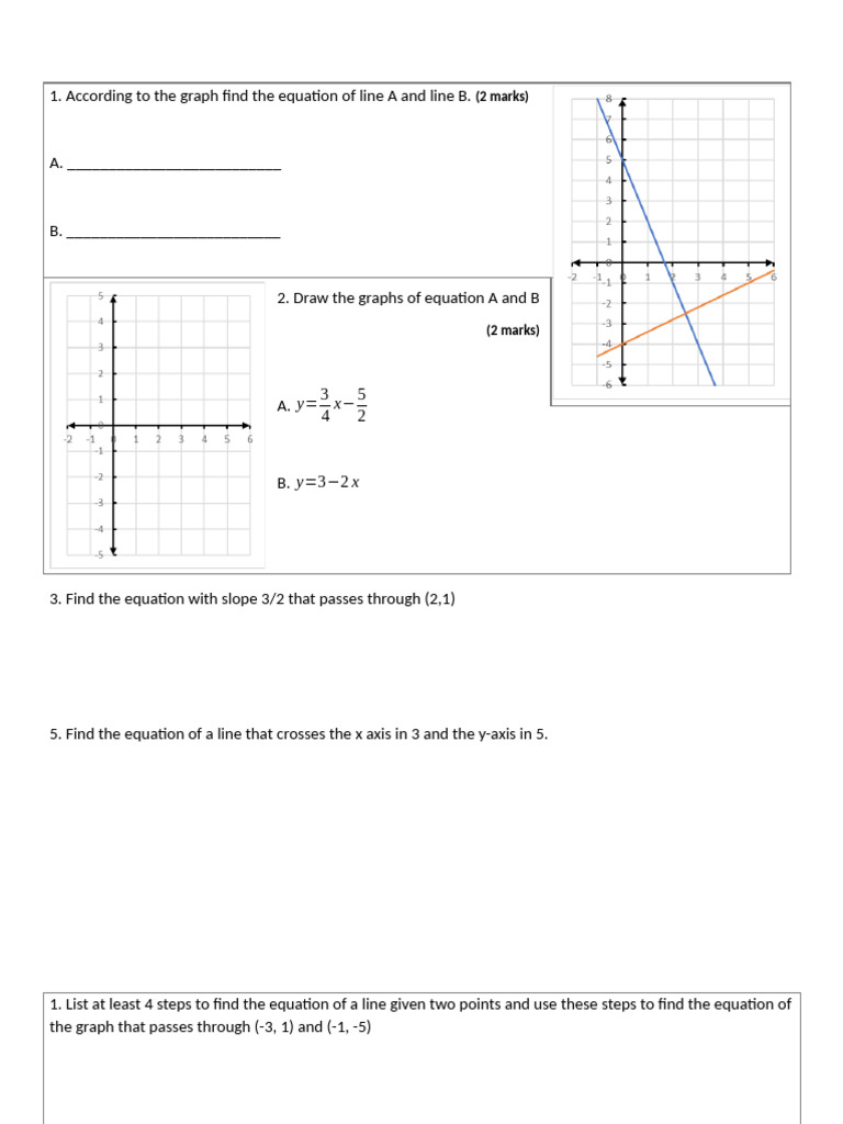 Line Equations and Cost Analysis Guide | PDF