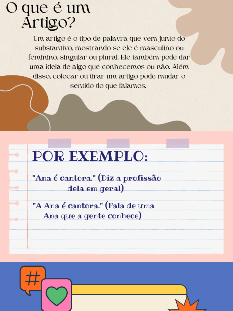 O que é um artigo? Definição e Exemplos | PDF | Pronome | Sintaxe