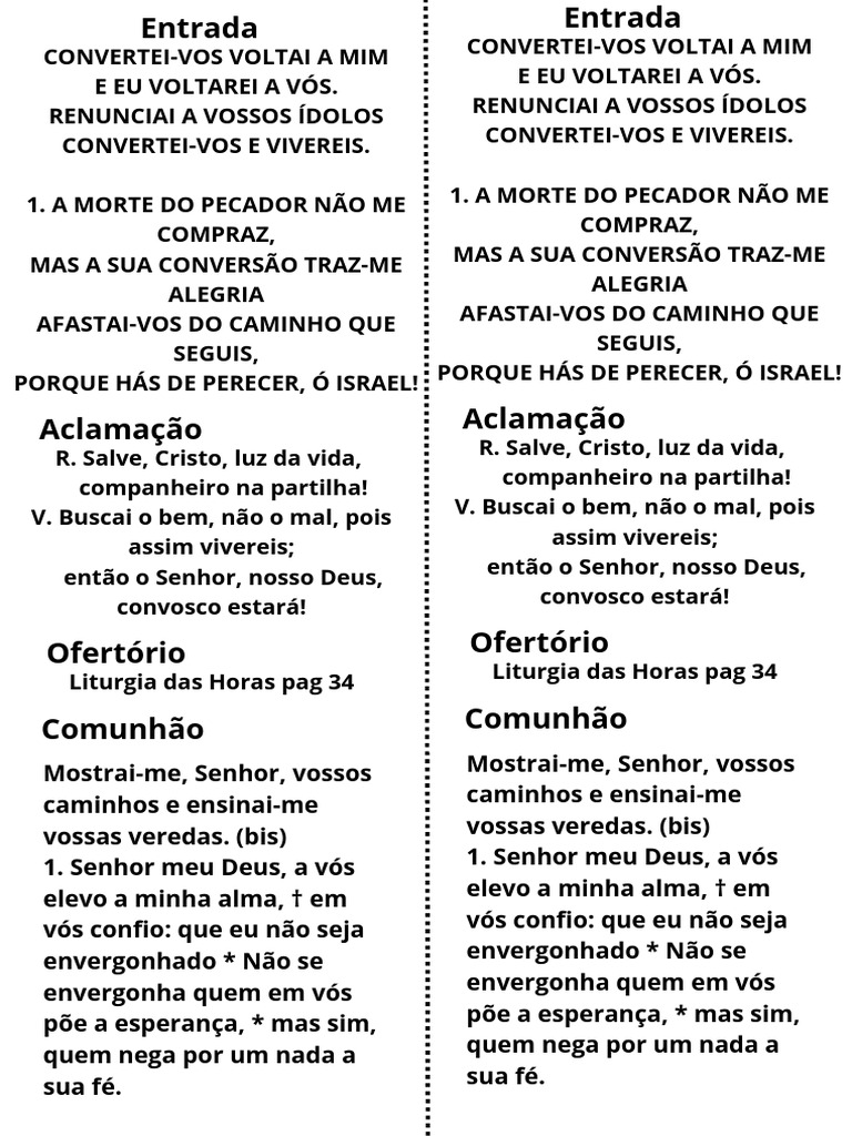 Convertei-Vos Voltai A Mim e Eu Voltarei A Vós. Renunciai A Vossos ...