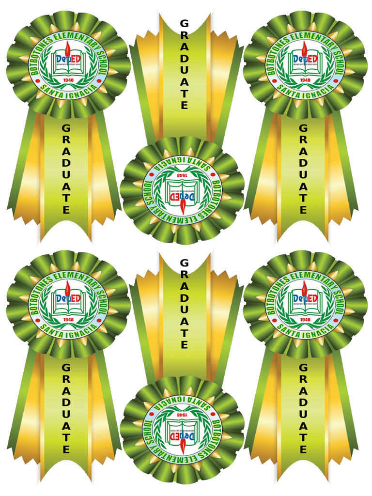 Graduate Ribbon Design Template | PDF