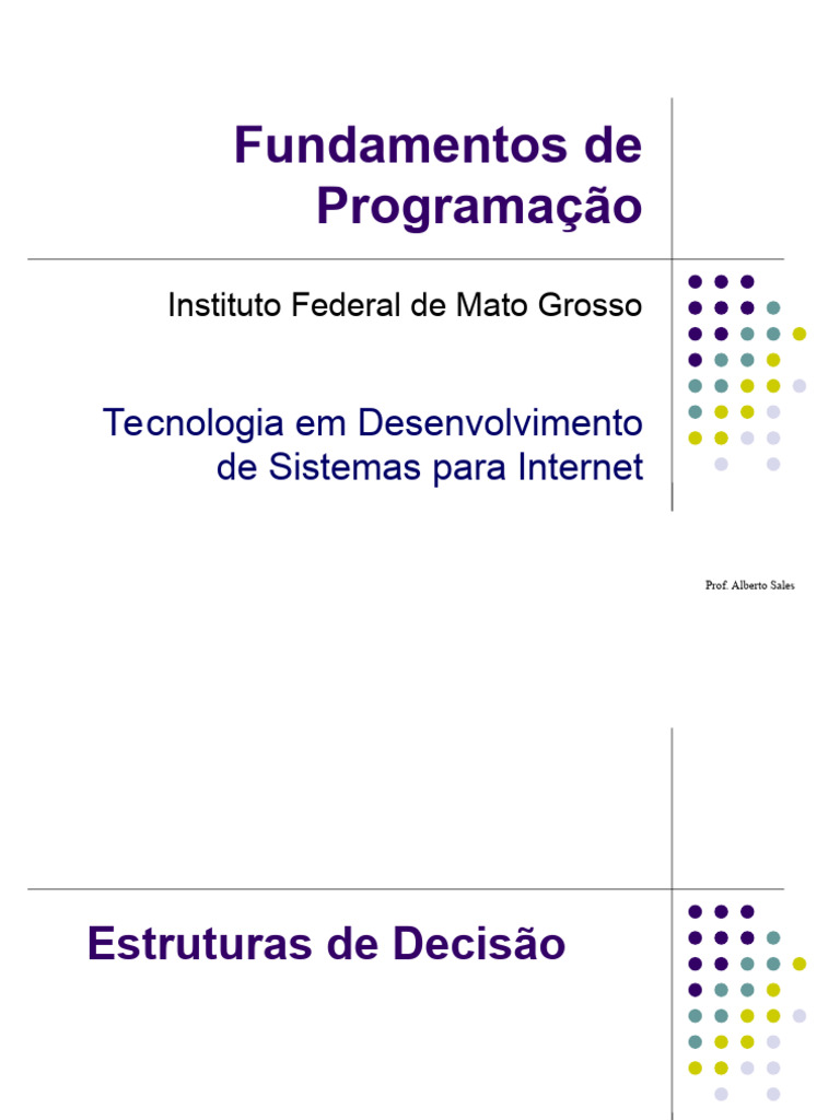 Estruturas de Decisão em Programação | PDF | Tomada de decisões ...