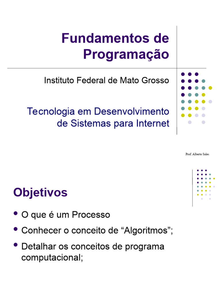 Fundamentos de Programação em Algoritmos | PDF | Linguagem de ...