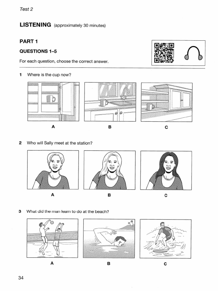 TEST 2 - KEY 1 WITH ANS - LIS Part 1-2 - p.34-36 | PDF