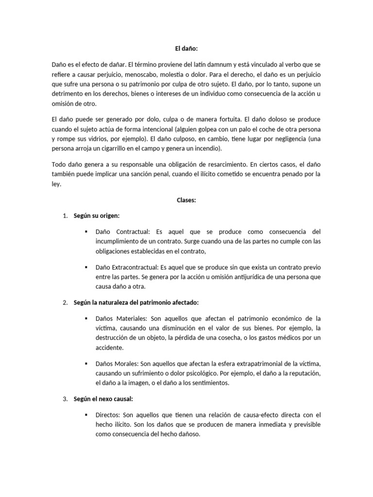 El Daño | PDF | Daños y perjuicios | Justicia