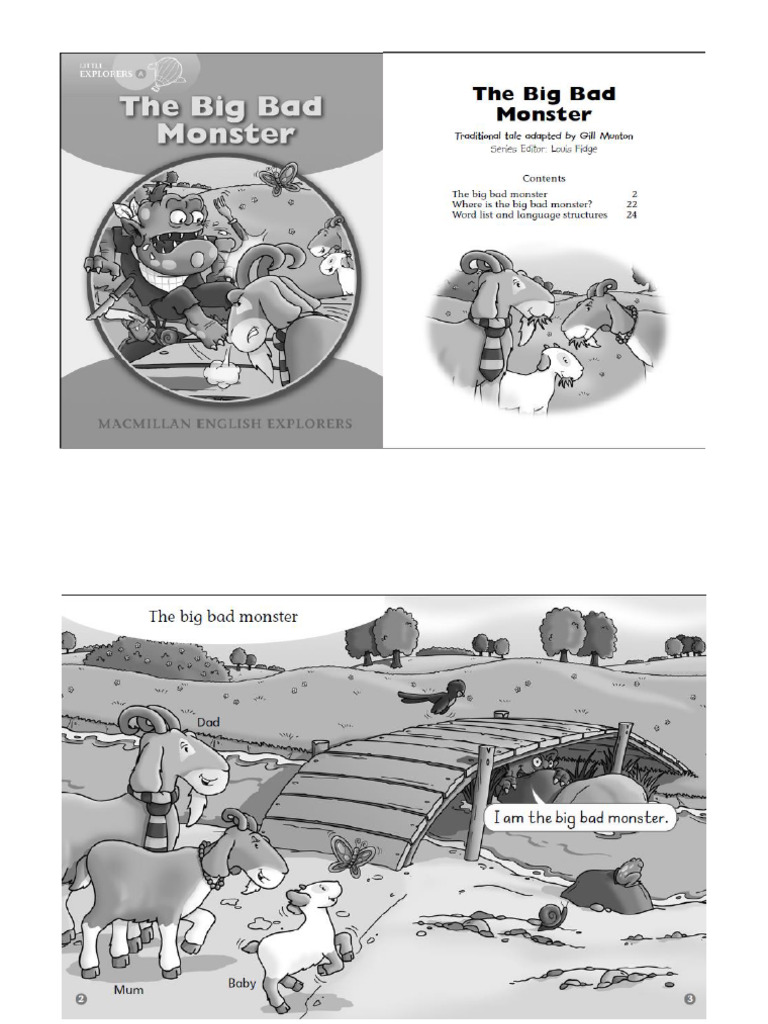 The Big Bad Monster - Macmillan English Explorers | PDF