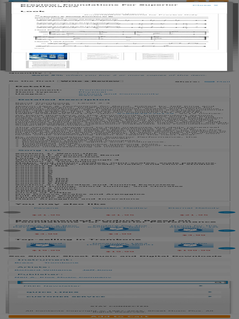 Foundations For Superior Performance - Trombone - Sheet Music Sheet ...