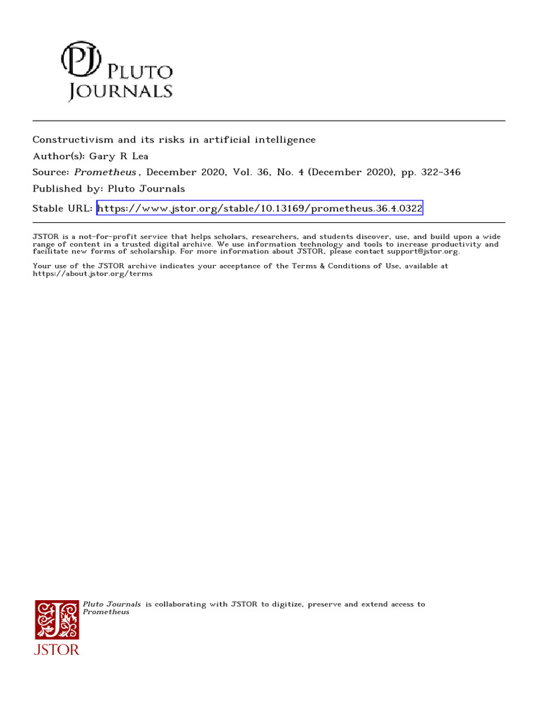Risks of Constructivism in AI | PDF | Artificial Intelligence ...