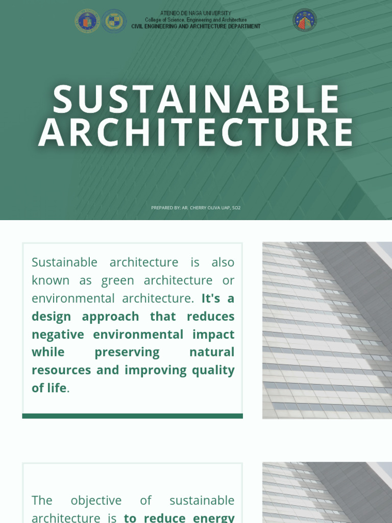 Sustainable Architecture and Disaster Resilience | PDF | Sustainable ...