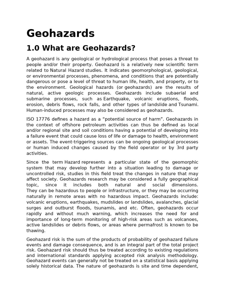 Understanding Geohazards and Risks | PDF | Seabed | Methane