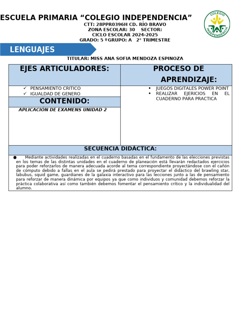 PLANEACION 5 10 AL 15 de Marzo | PDF | Educación primaria | Escuelas