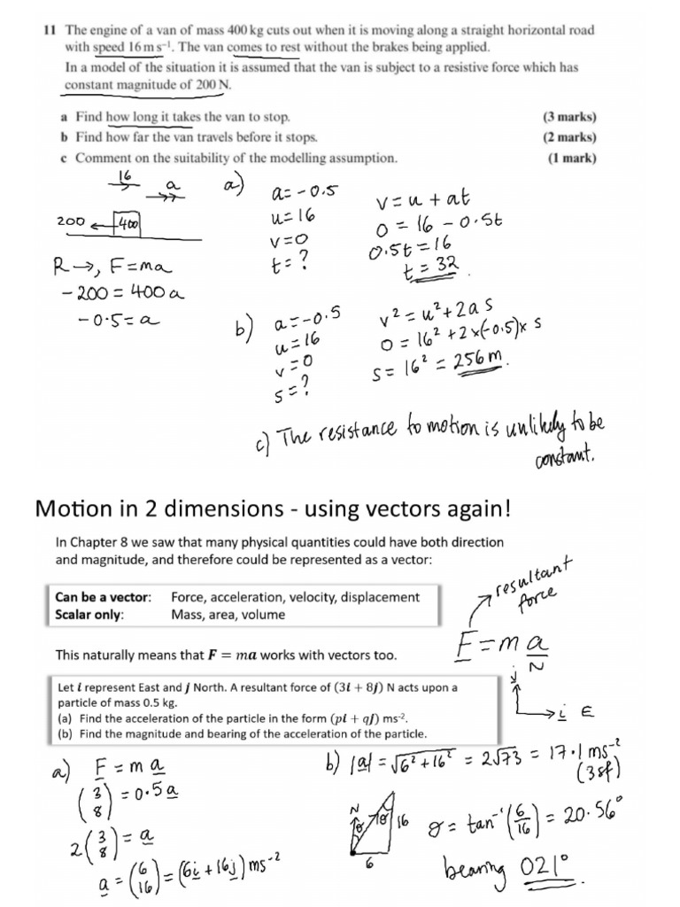 11 Forces 3 - Vectors, Connected Particles | PDF