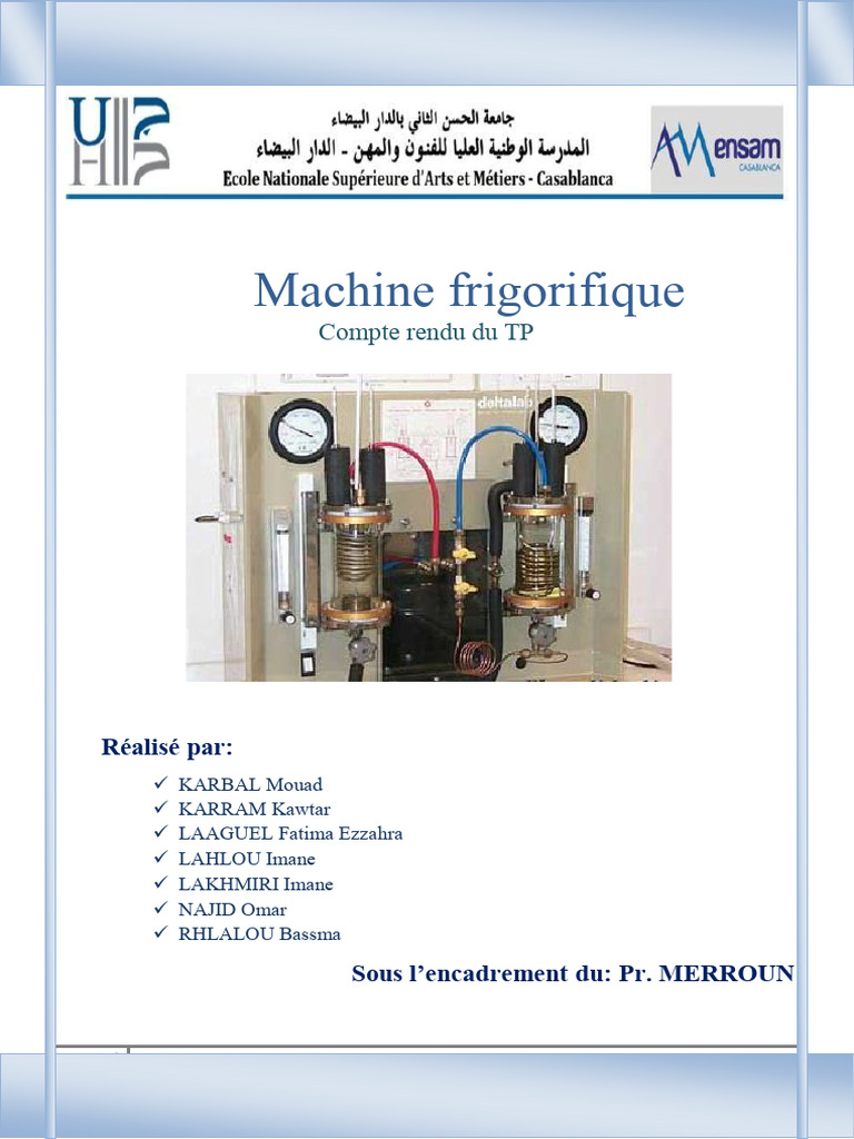 Cycle de la machine frigorifique | PDF | Réfrigération | Chaleur