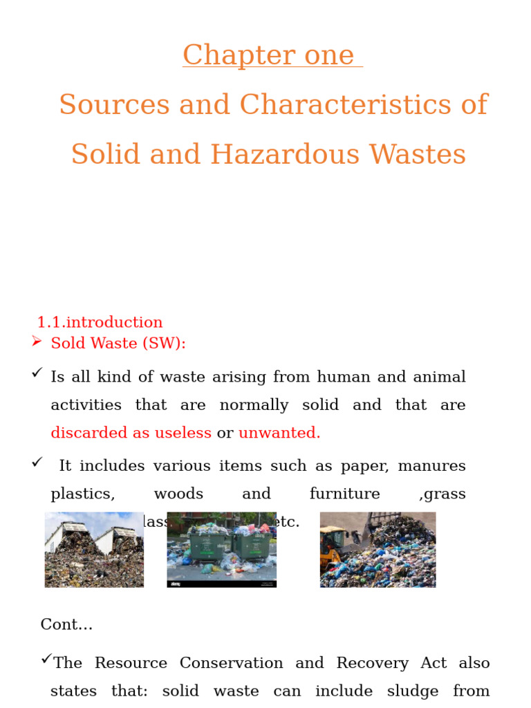 Solid and Hazardous Waste Overview | PDF | Waste | Chemistry