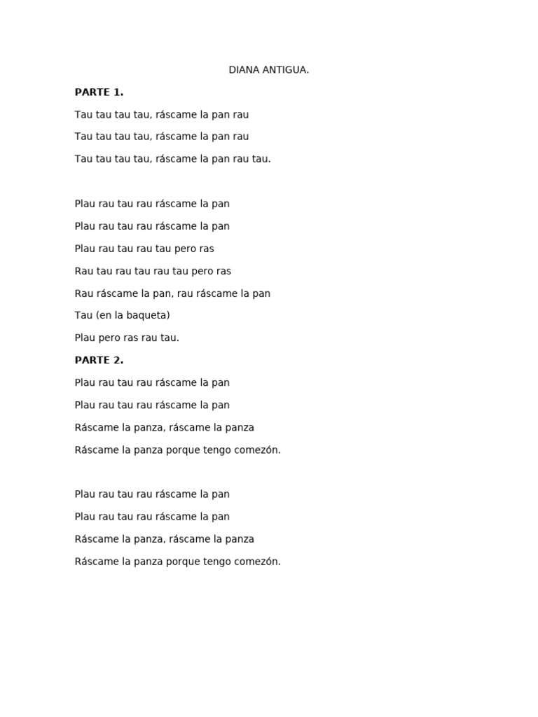 Ráscame la Pan: Letra y Ritmo | PDF | Ajedrez
