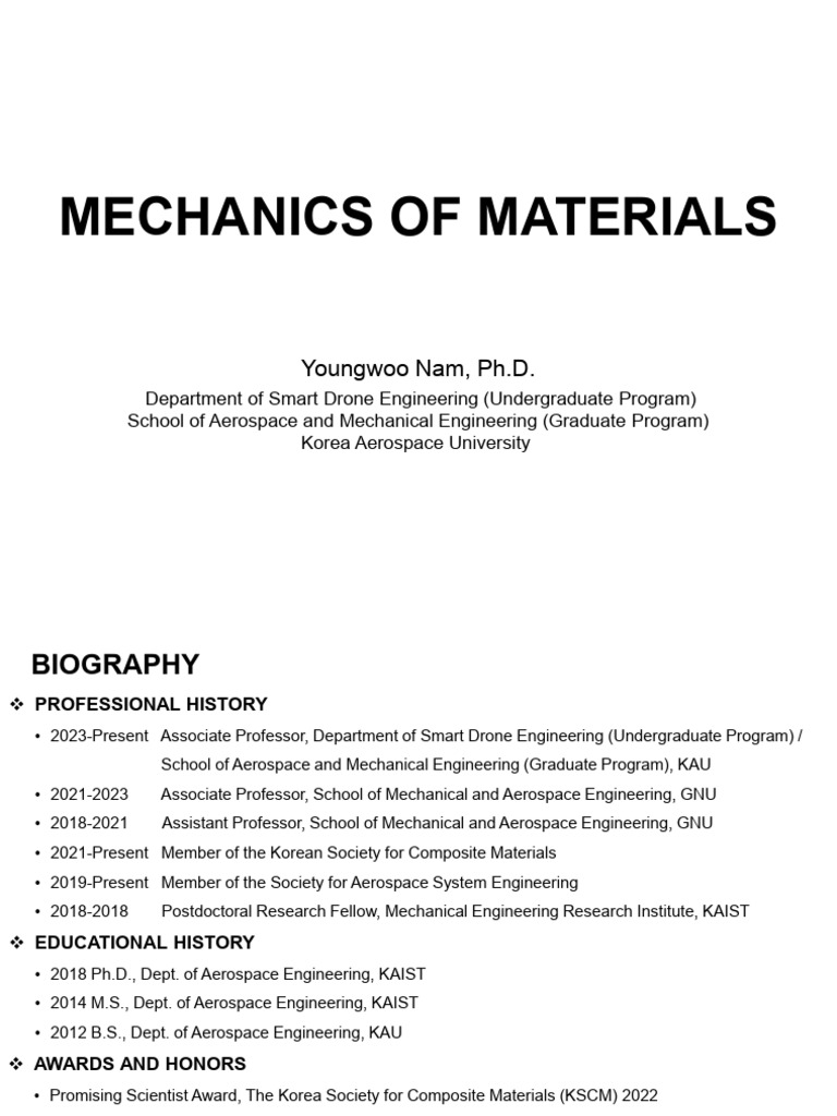 Mechanics of Materials Overview | PDF | Deformation (Engineering ...