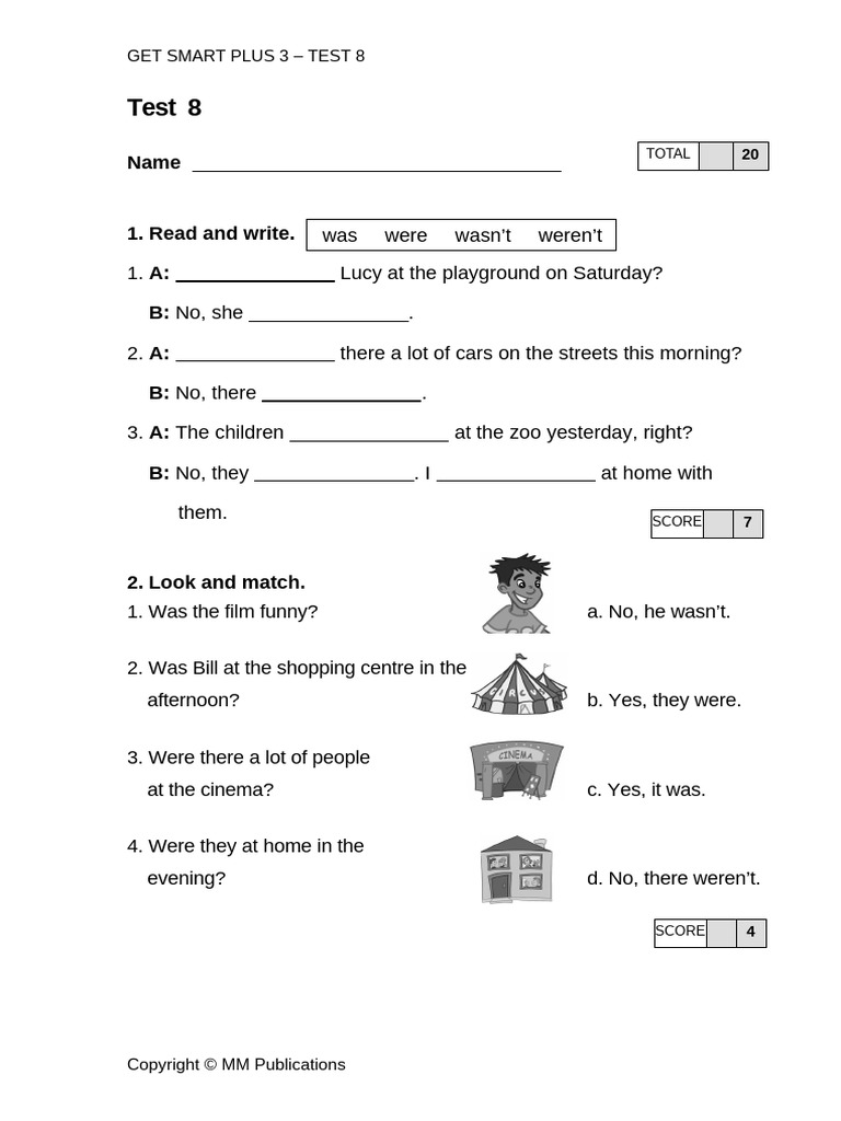 Get Smart Plus 3 - Malaysia - Test 8 | PDF