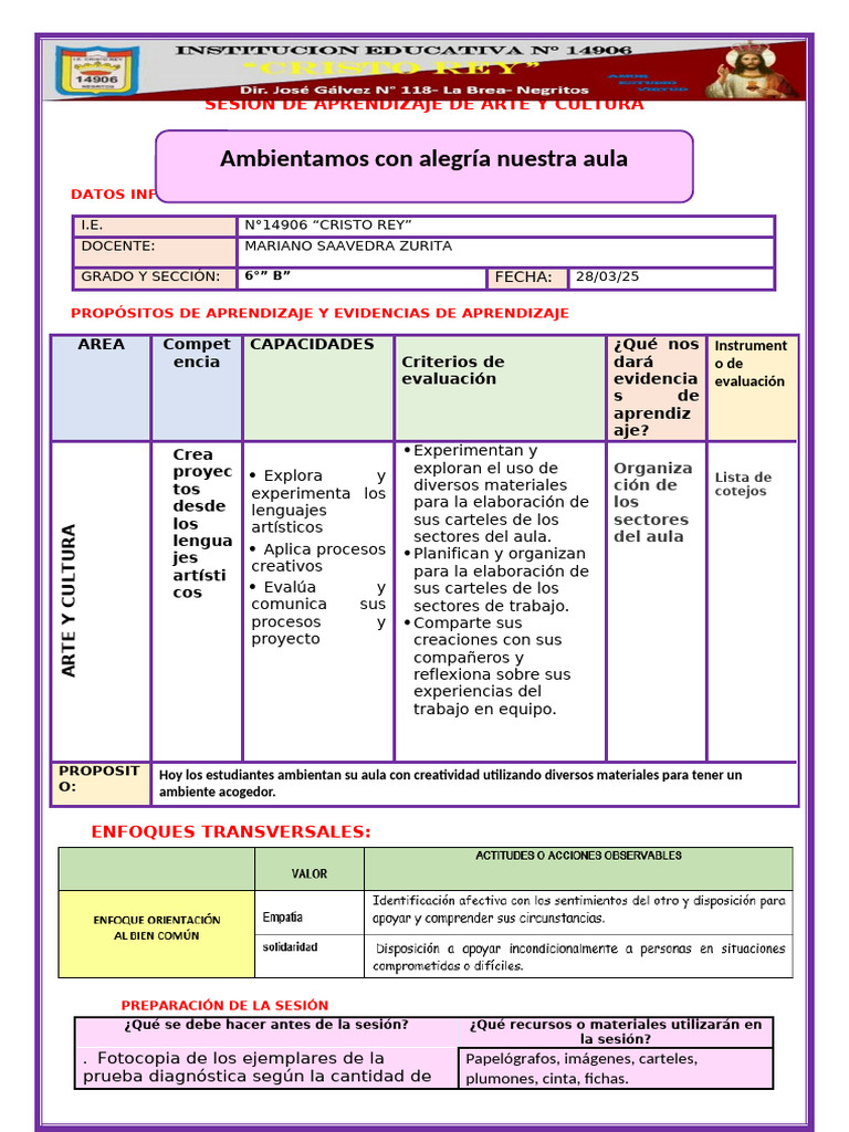Organización Creativa del Aula en Arte | PDF | Salón de clases ...