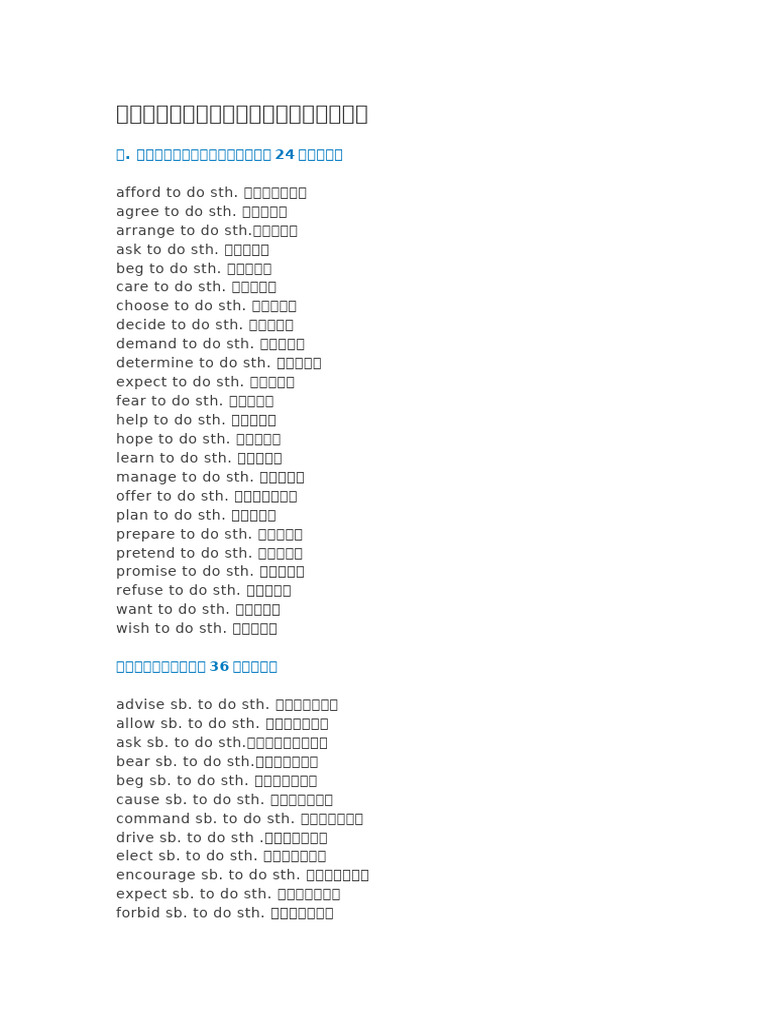 高中英语最全最重要的固定搭配，建议收藏| PDF