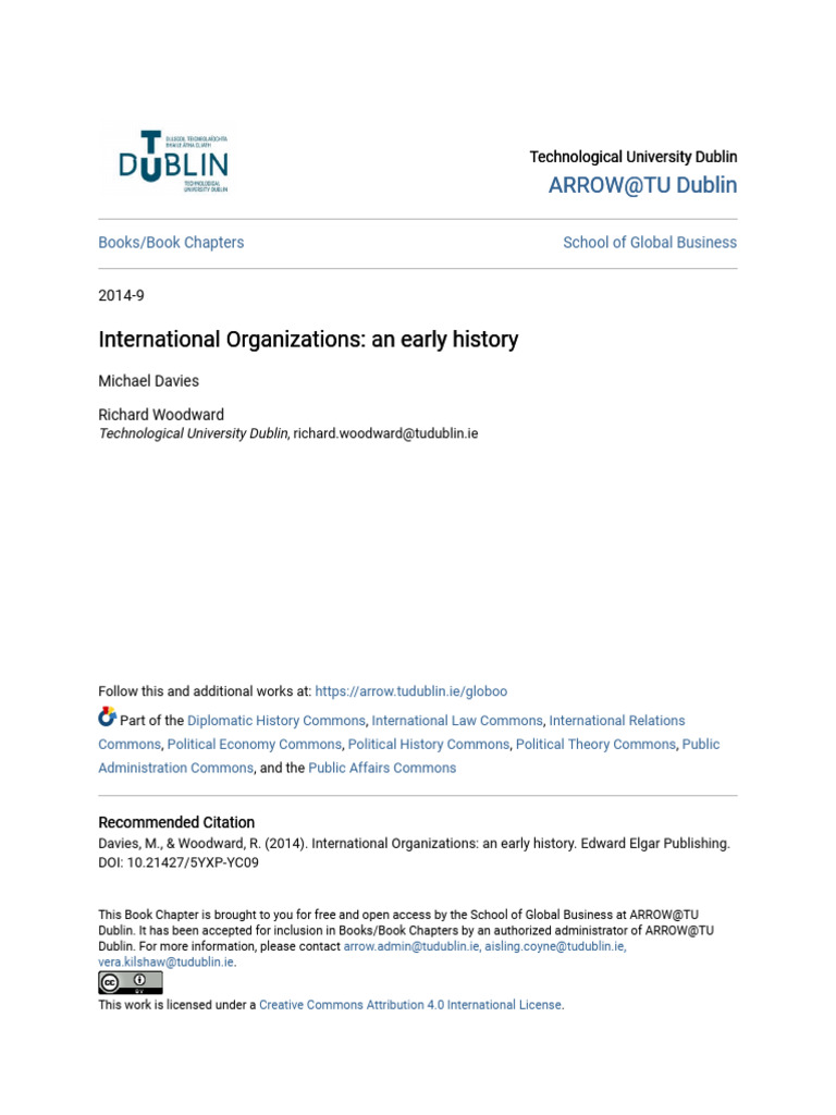 International Organizations - An Early History | PDF | International ...