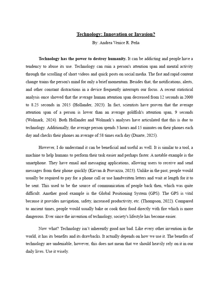 Technology's Dual Impact on Society | PDF | Telephone | Computing