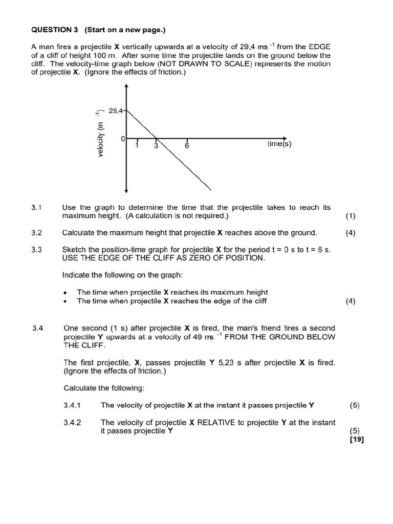 Projectile | PDF