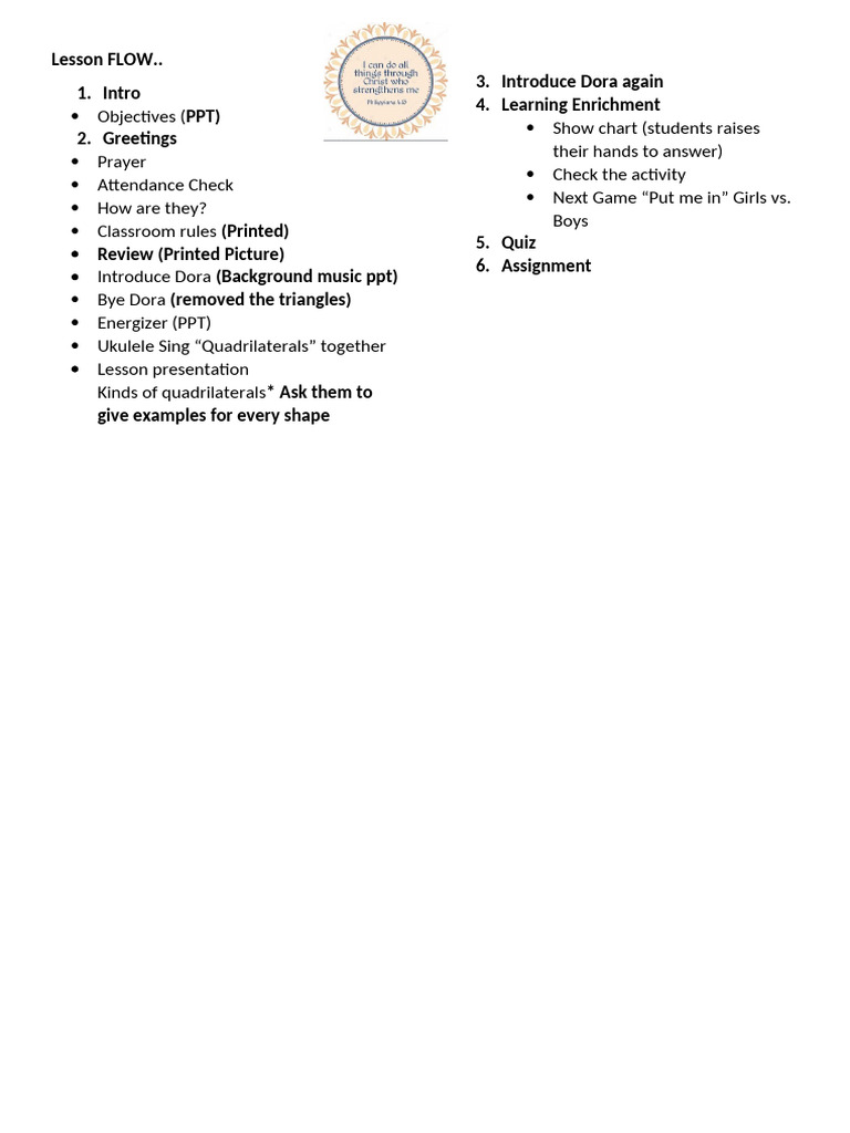 Lesson FLOW | PDF
