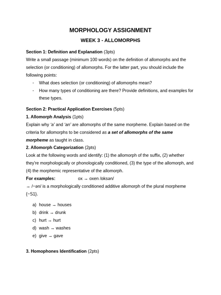 Understanding Allomorphs in Morphology | PDF