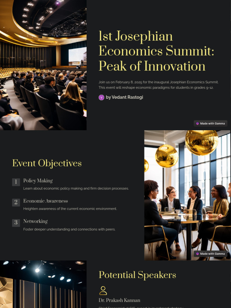 1st Josephian Economics Summit Peak of Innovation | PDF