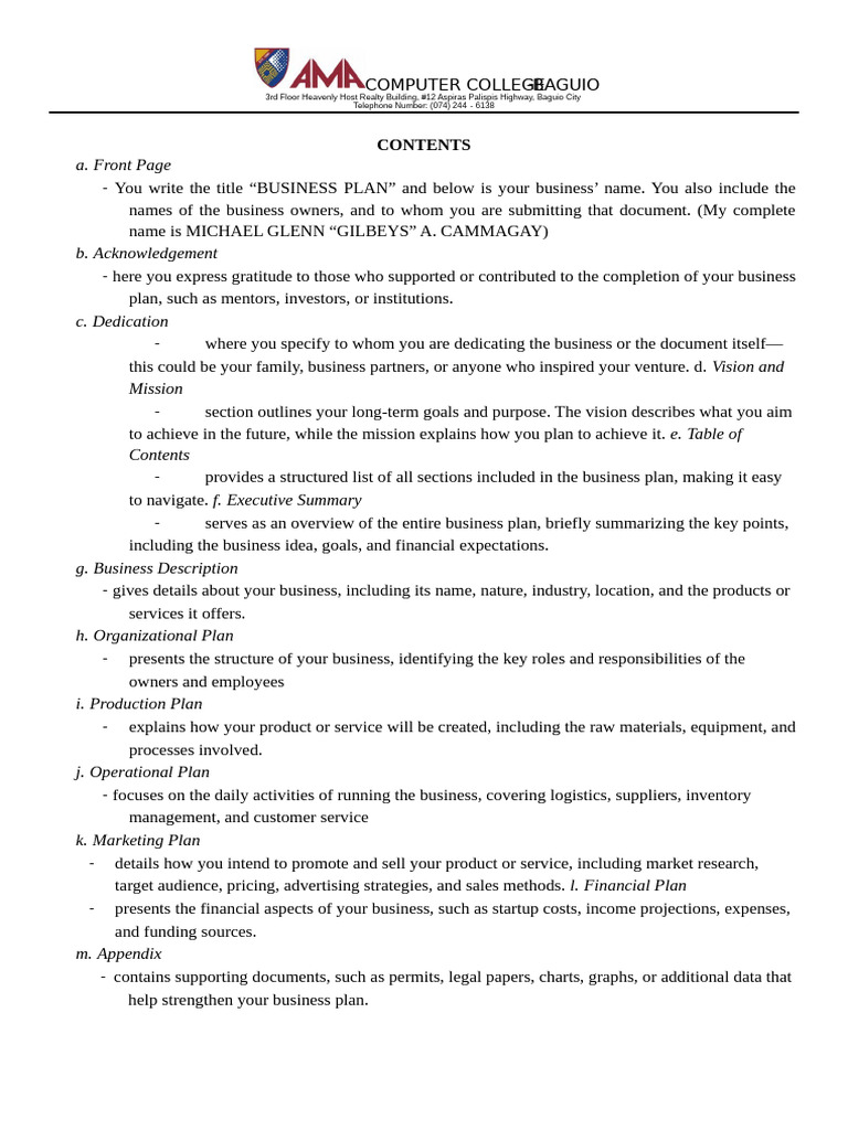Comprehensive Business Plan Guide | PDF | Business