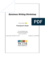 Business Writing Workshop: Participant's Guide