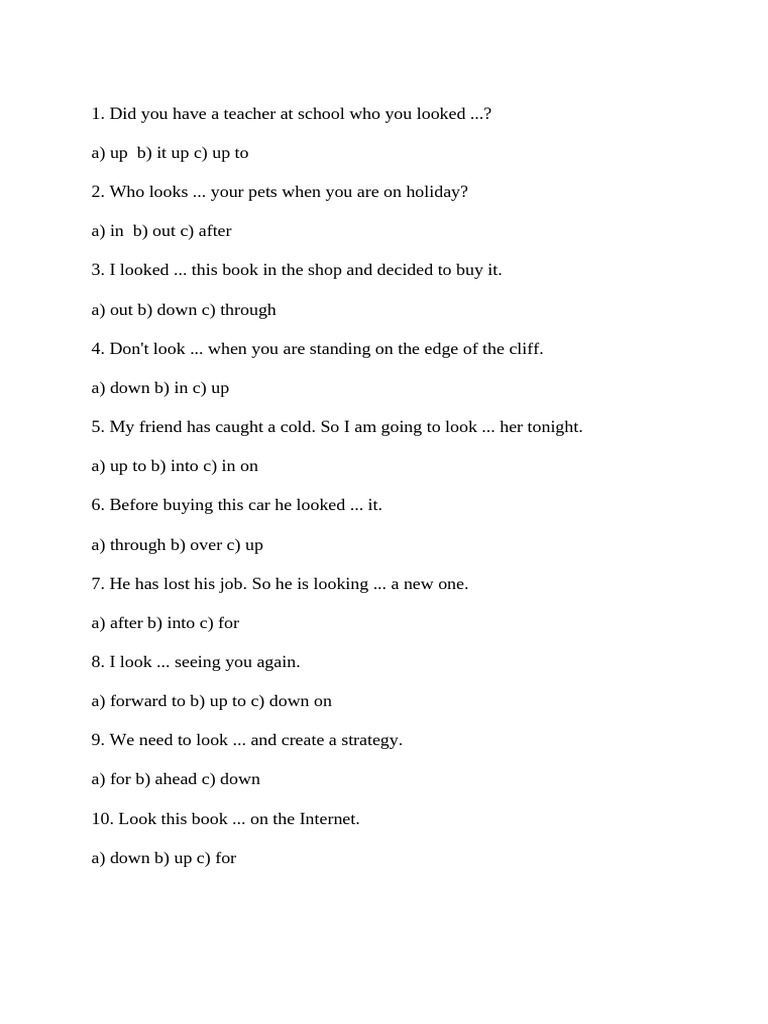 English Phrasal Verbs: 