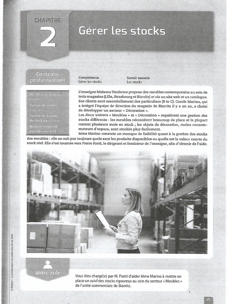 Chapitre 2 Gerer Les Stocks | PDF