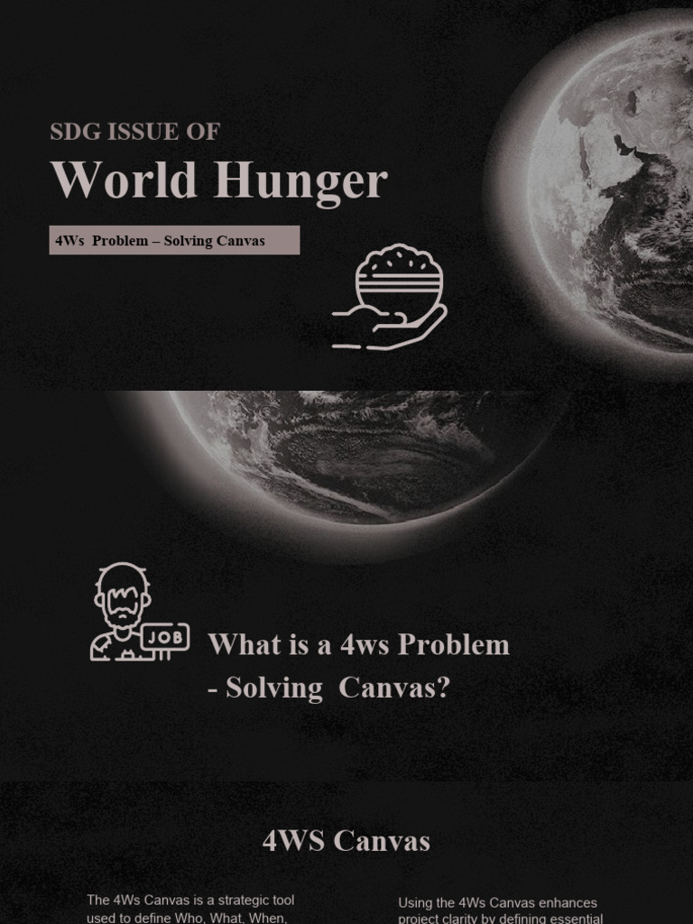 Addressing World Hunger with 4Ws Canvas | PDF | Hunger | Poverty