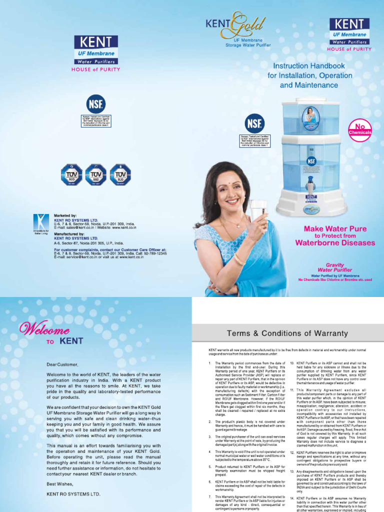 Kent Gold User Manual | PDF