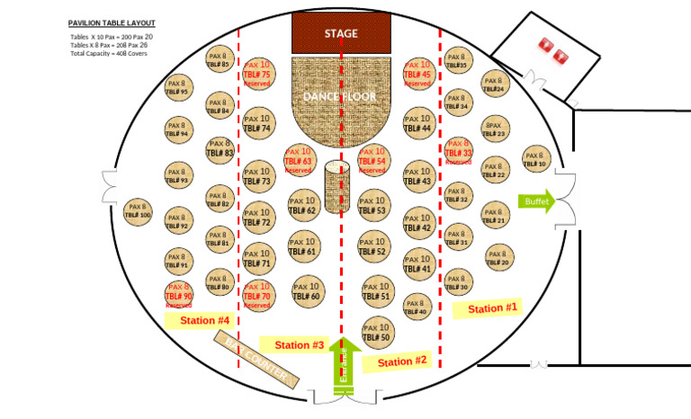Pavilion Table Layout for Events | PDF