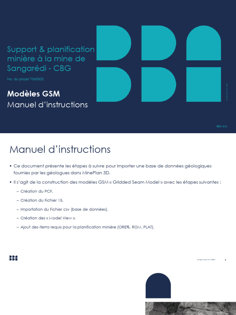 Modèles GSM pour la planification minière | PDF | Données informatiques ...