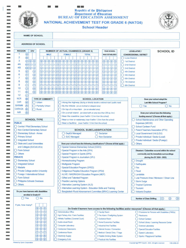 NAT G6 2425 School Header | PDF