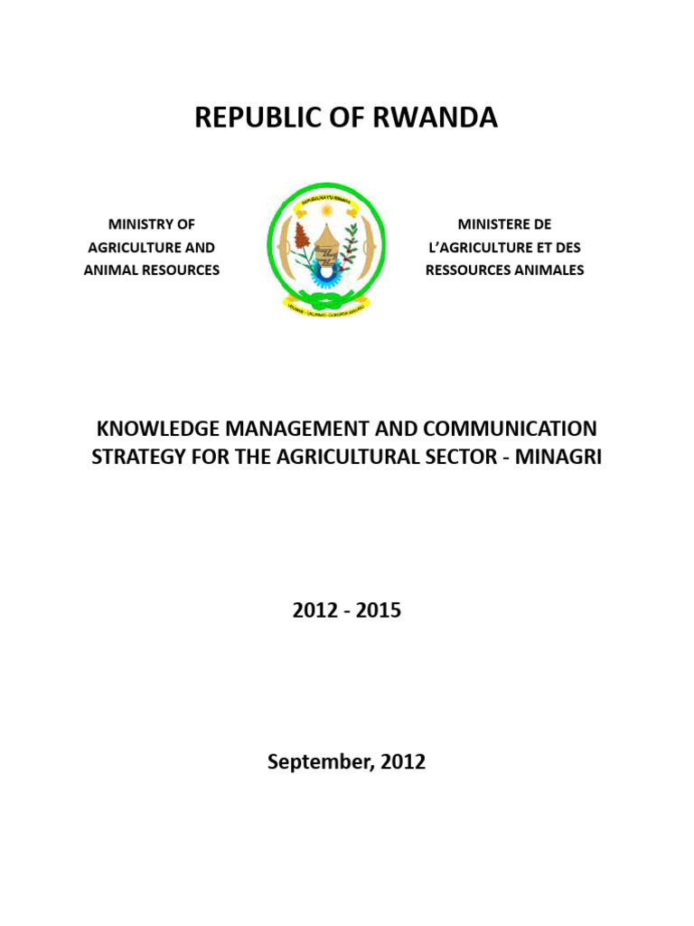 Rwanda Agricultural Knowledge Strategy | PDF | Knowledge Management ...