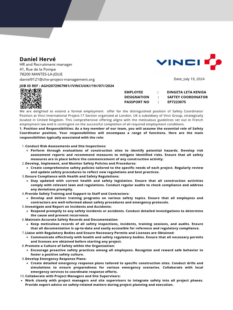 Confirmed Contract of Employement 1762552 | PDF | Employment ...