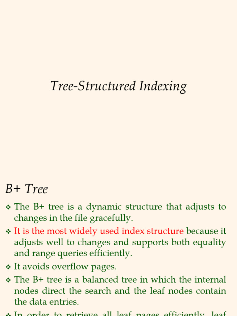 B+ Tree and Hash-Based Indexing Explained | PDF | Database Index ...