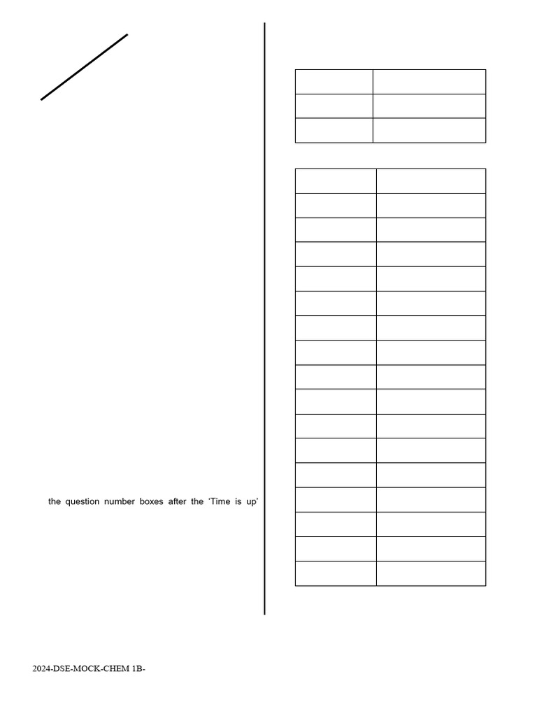 2024 HKDSE Mock Chemistry Exam Paper | PDF | Acid | Combustion