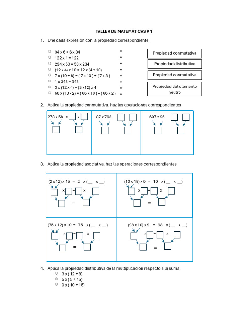 Taller de Matemáticas | PDF