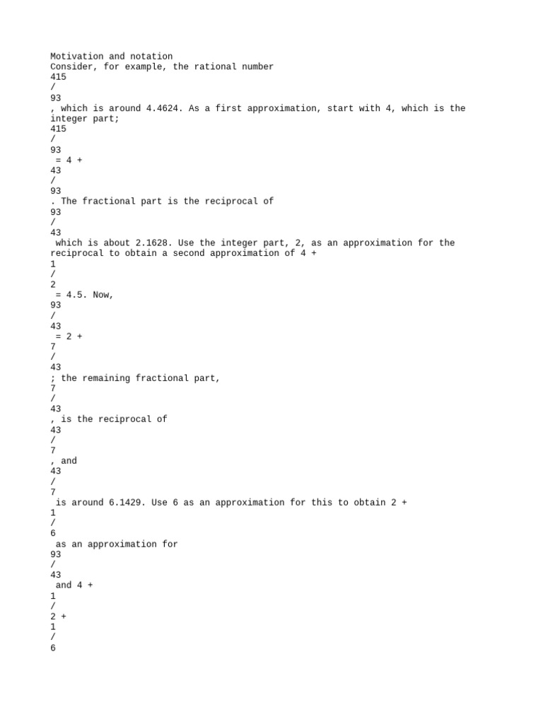 Continued Fraction of 0.148148148148 | PDF | Numbers | Mathematics