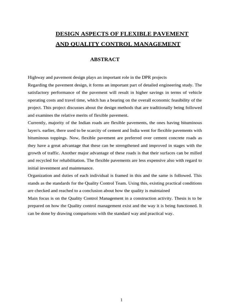 Flexible Pavement Design and Quality Control | PDF | Road Surface | Road